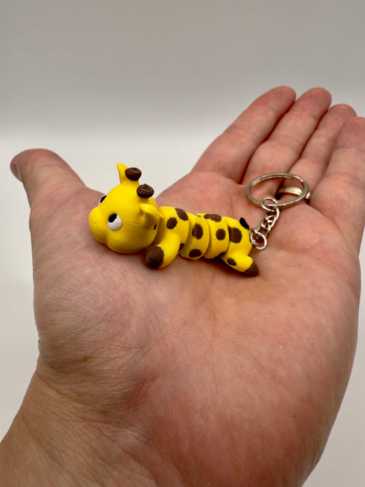 Giraf Sleutelhanger - Handgemaakte, Schattige Accessoire voor Sleutels of Tas - Large