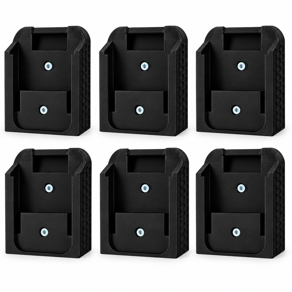 SKcraft Accuhouder voor Makita 18V LXT - 6 Stuks - Zwart