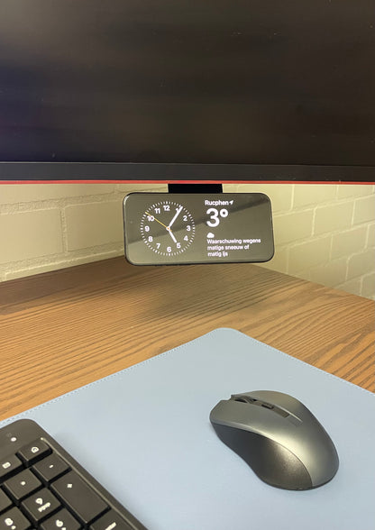 Inschuifbare MagSafe Houder voor Monitor - Horizontale Telefoonhouder voor iPhone Stand-by Modus (Zonder MagSafe Lader)