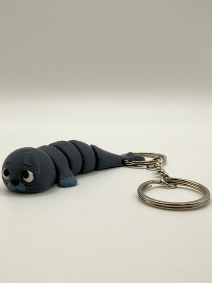 Zeehond Sleutelhanger - Handgemaakte, Schattige Accessoire voor Sleutels of Tas - Large
