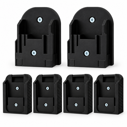 SKcraft Werkplaatsset voor Makita 18V LXT - 2 Machinehouders + 4 Accuhouders - Zwart
